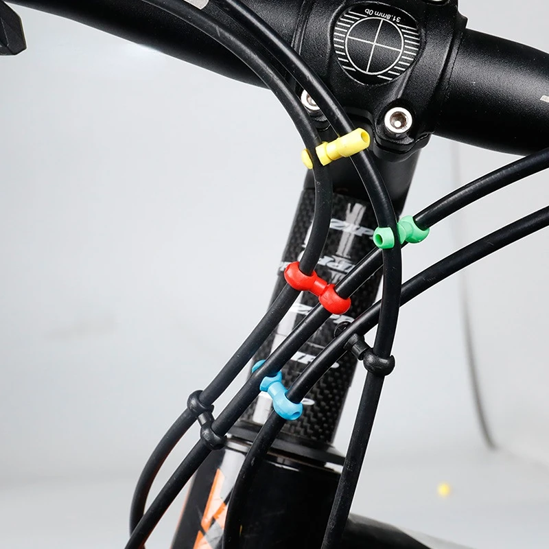 10db Kerékpár MTB fékberendezés Kábel S Klipeket a készülék Csat Tömlő Útmutató Bike Cross Vonal Klip Gyűrűs Csattal Kerékpározás Tartozékok Kép 0