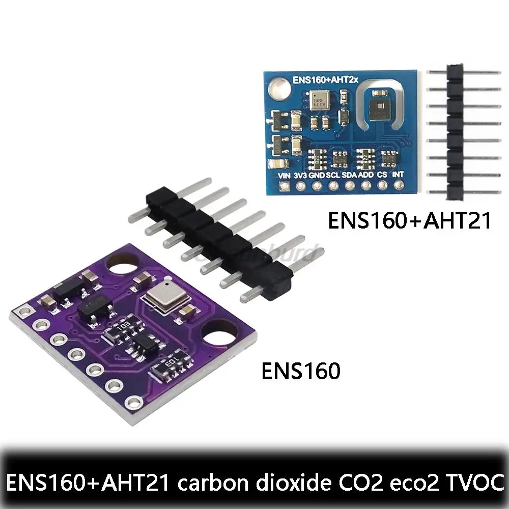 ENS160+AHT21 SZÉN-dioxid CO2 eCO2 TVOC Levegő minőség, hőmérséklet, illetve a páratartalom érzékelő Kép 0