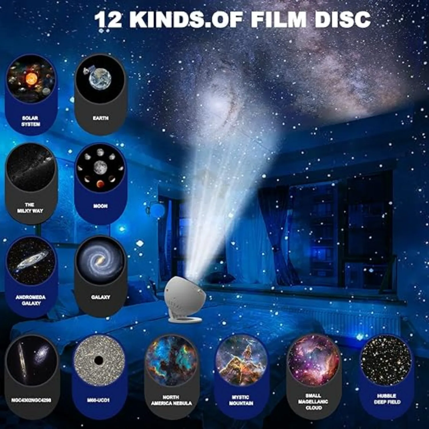 2023NEW Planetárium Projektor Csillagos Ég Galaxy Star Projektor Éjszakai Fény LED Lámpa Hálószoba Szoba Dekoráció, Dekorációs Éjjeli Kép 1
