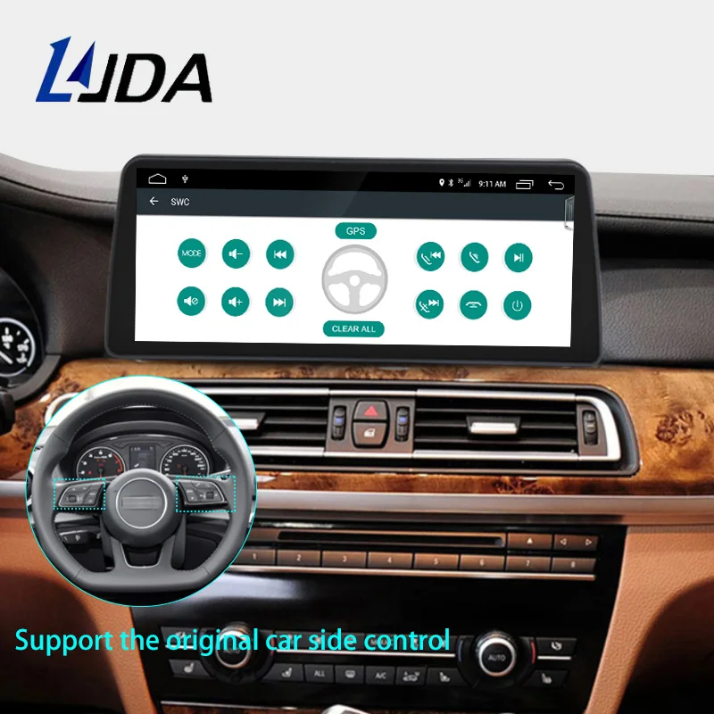 Android 12 Autó Multimédia Lejátszó, BMW 7-es Sorozat F01 F02 CIC NBT Rendszer 2 Din autórádió-GPS Sztereó DSP Carplay Autóipari Audio Kép 1