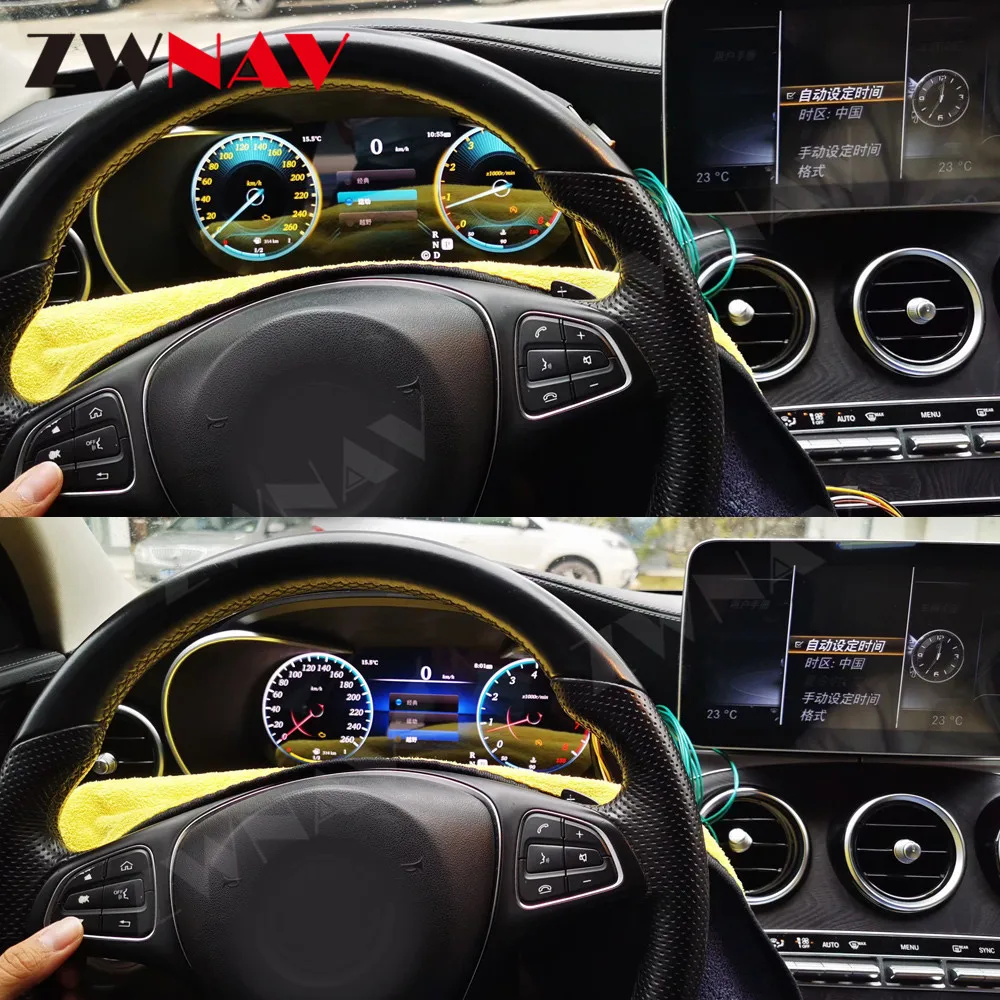 Digitális Mérő Képernyő Mercedes Benz W205 Sorozat IPS Intelligencia Eszköz Kijelző Egységet Refit Autó Multimédia high-end Kép 1
