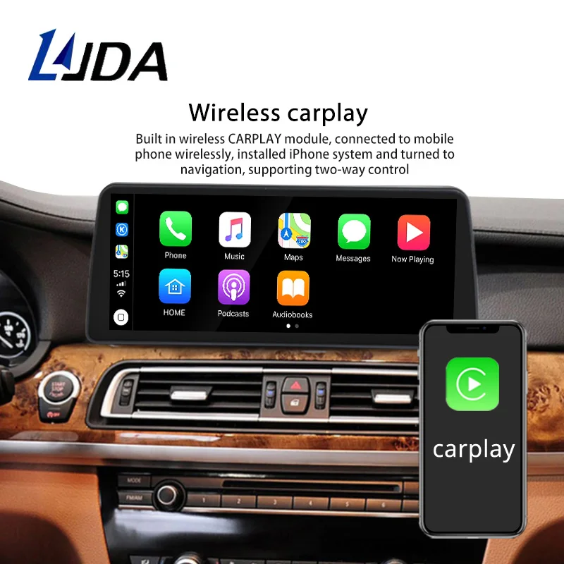 Android 12 Autó Multimédia Lejátszó, BMW 7-es Sorozat F01 F02 CIC NBT Rendszer 2 Din autórádió-GPS Sztereó DSP Carplay Autóipari Audio Kép 2