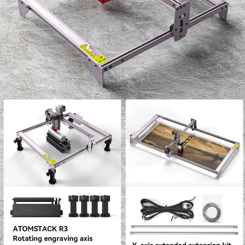 ATOMSTACK A5 Pro 40W CNC Asztali DIY Lézer Gravírozás vágógép 410x400mm Gravírozás Területén Fix Ultra-vékony Lézer Kép 2