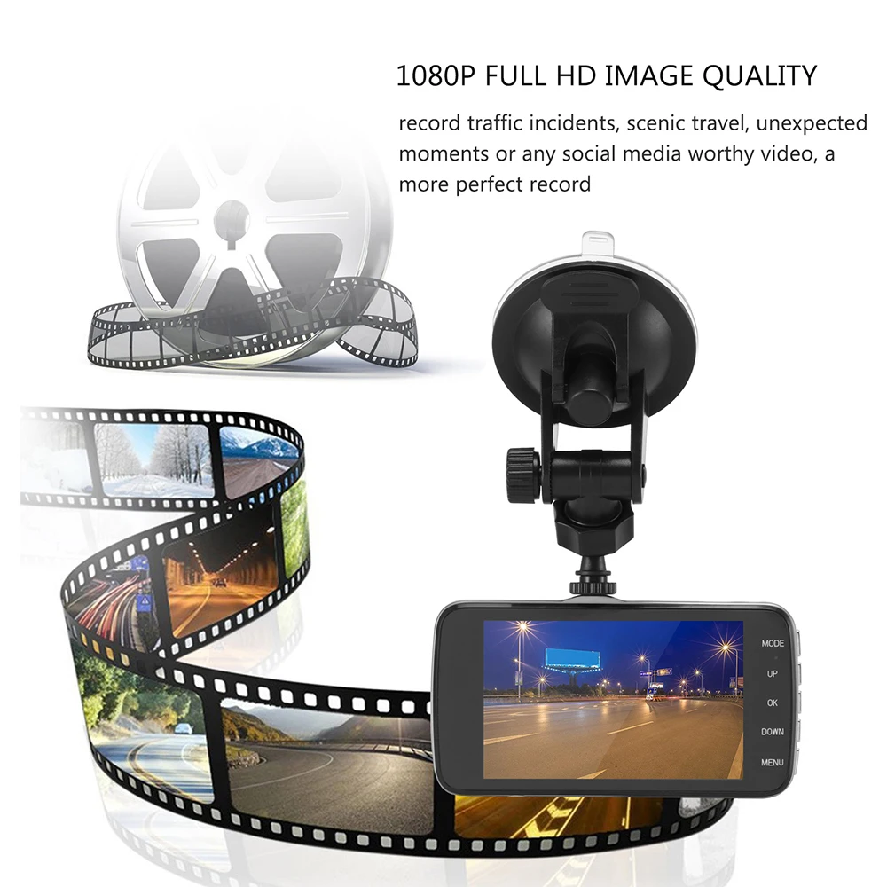 Autó DVR WiFi Kamera Full HD 1080P Visszapillantó Jármű Kamera Videó Felvevő éjjellátó Auto Dashcam GPS Logger, Autó Tartozékok Kép 2