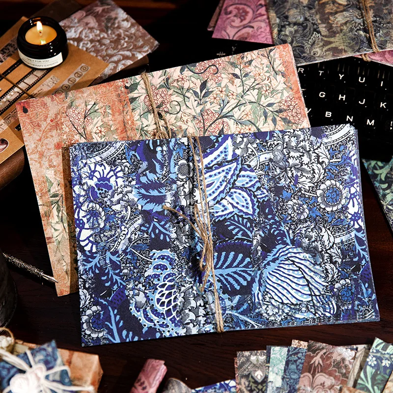 Barokk, szecessziós Stílusban 20Sheets Scrapbooking Háttér Papír Csomag Origami Művészet Háttér Dekoratív Papír Kártya Kézműves Karton Kép 2