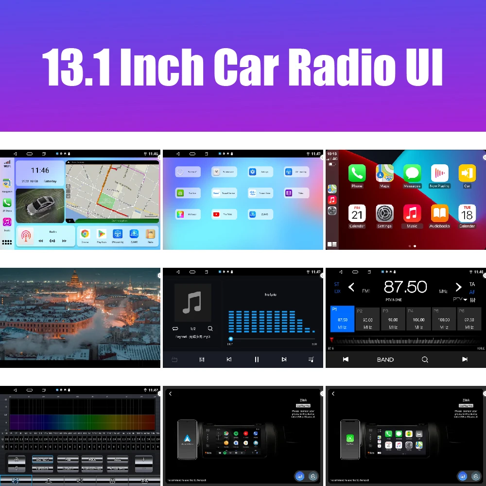 13.1 hüvelyk autórádió Mitsubishi PAJERO 2020 Autós DVD-GPS-Navigációs Sztereó Carplay 2 Din Központi Multimédia Android Auto Kép 4