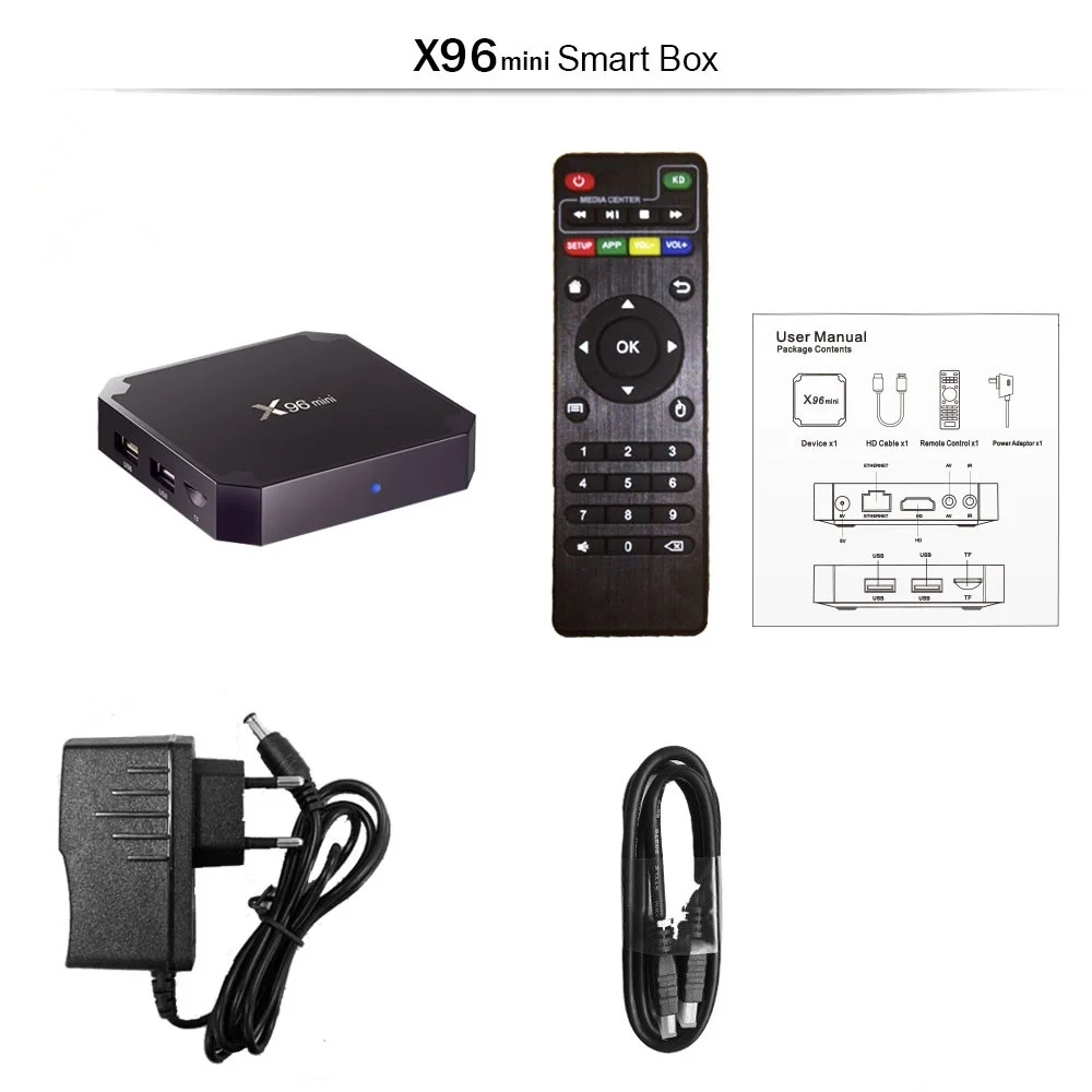 X96 MINI Android 9.0 TV BOX 1G/8G 2G/16G Amlogic S905W négymagos Támogatja a 4K-s Wifi Media Player Android Okos TV Box Set top Box Kép 4
