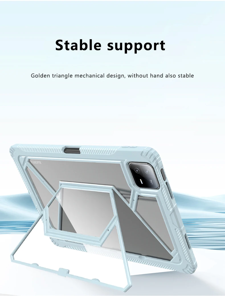 Ütésálló Esetben a Xiaomi Pad 6 Puha Szilikon + Kemény PC Összecsukható Állvány Tartós Fedezze Egyértelmű Vissza Capas A Xiaomi Pad 6 Pro Kép 4